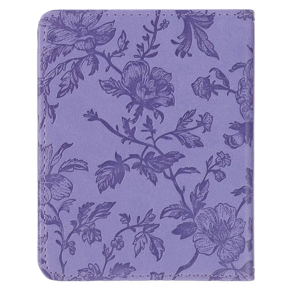 One-Minute Devotions: Daily Encouragement for Women Purple Floral Faux Leather Devotional