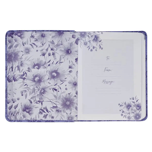 One-Minute Devotions: Daily Encouragement for Women Purple Floral Faux Leather Devotional