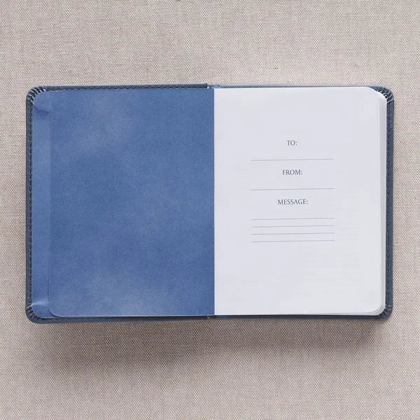One-Minute Devotions for Men Slate Blue Faux Leather Devotional