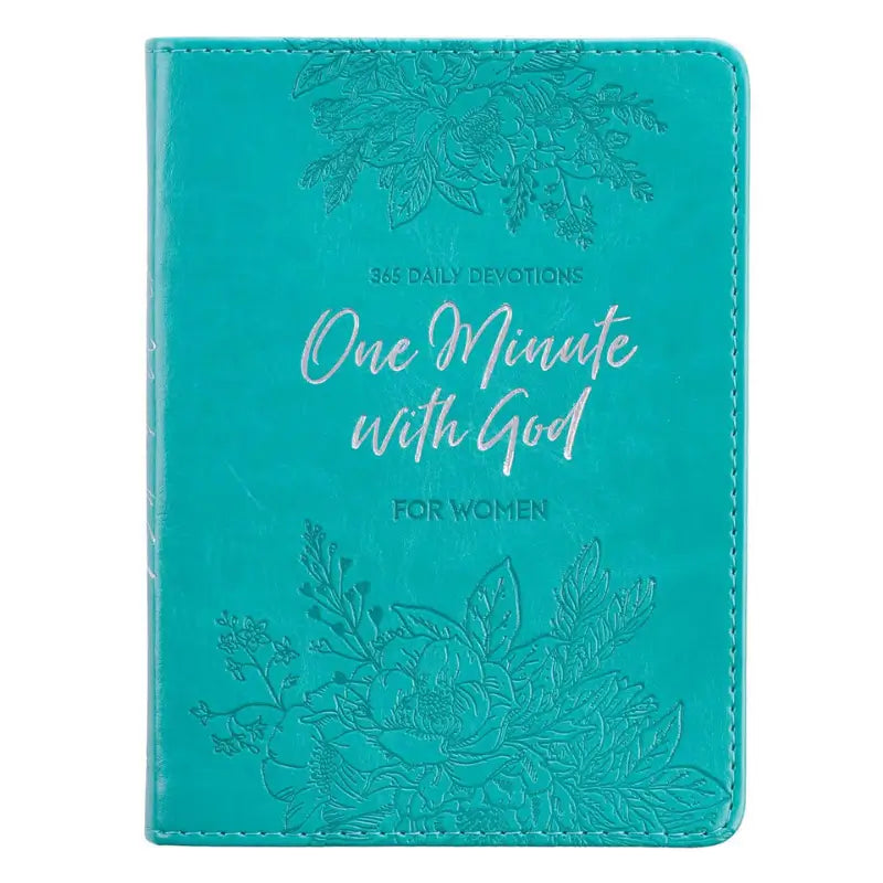One Minute With God For Women Teal Faux Leather Devotional Main image