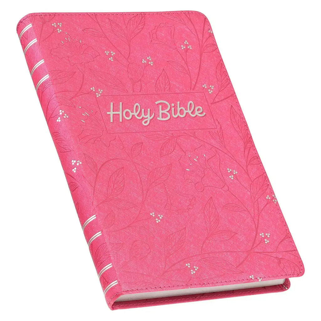 Pearlized Cherry Pink Faux Leather King James Version Gift Edition Bible