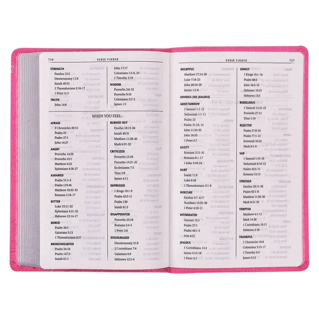 Pearlized Cherry Pink Faux Leather King James Version Gift Edition Bible