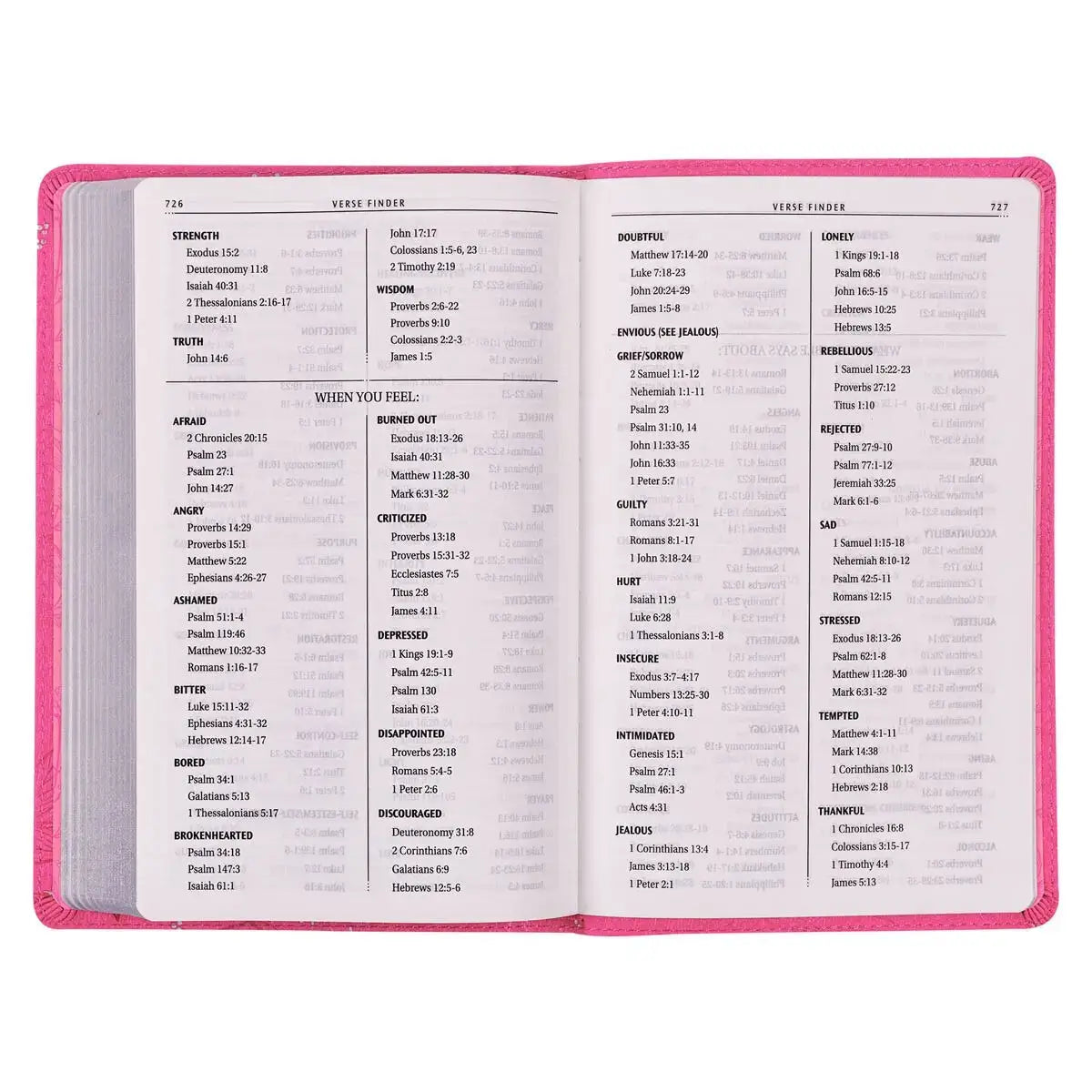 Pearlized Cherry Pink Faux Leather King James Version Gift Edition Bible