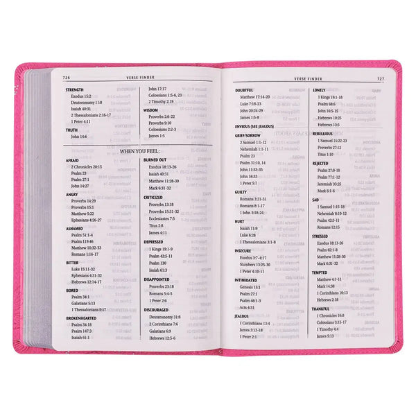 Pearlized Cherry Pink Faux Leather King James Version Gift Edition Bible