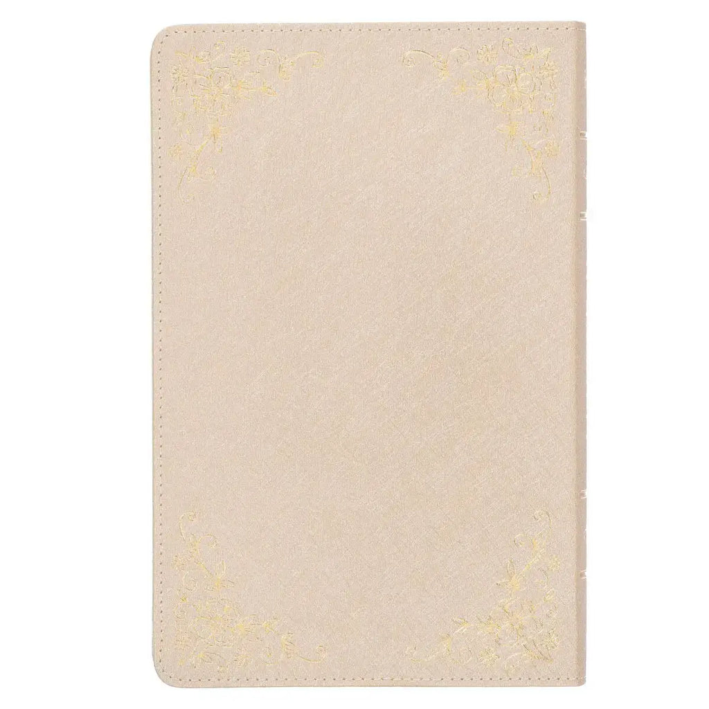 Pearlized Ivory Faux Leather King James Version Deluxe Gift Bible with Thumb Index