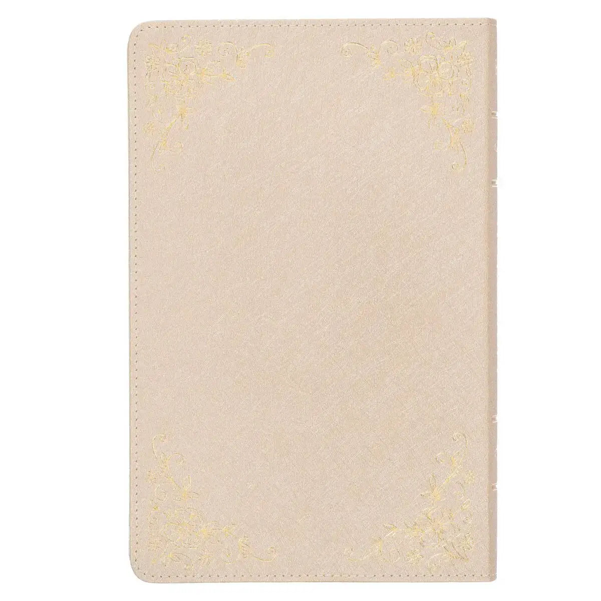 Pearlized Ivory Faux Leather King James Version Deluxe Gift Bible with Thumb Index
