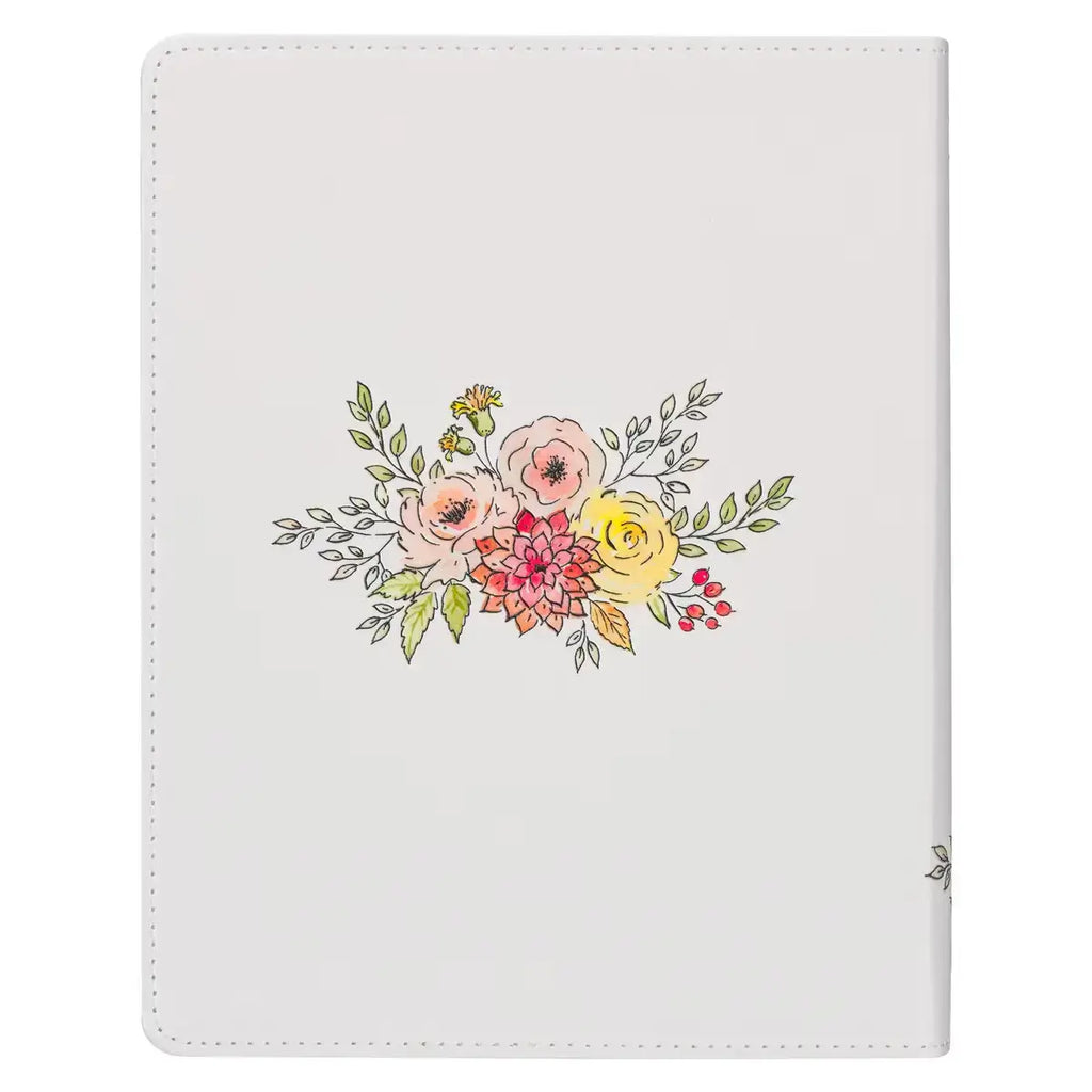 Pearlized White Faux Leather KJV My Creative Bible