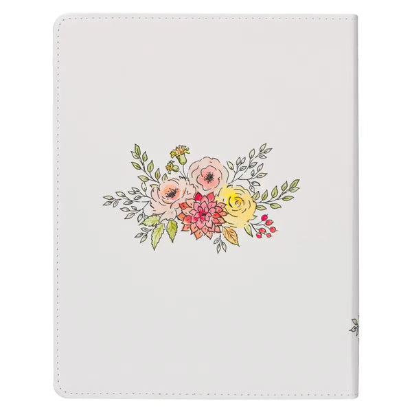 Pearlized White Faux Leather KJV My Creative Bible