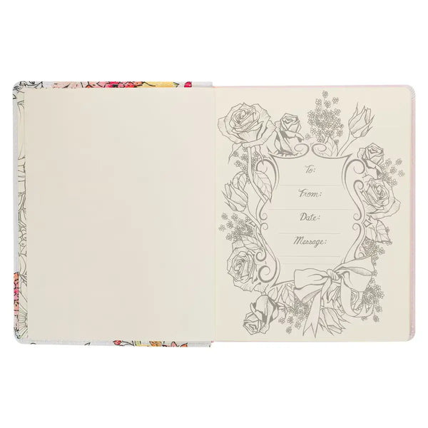 Pearlized White Faux Leather KJV My Creative Bible