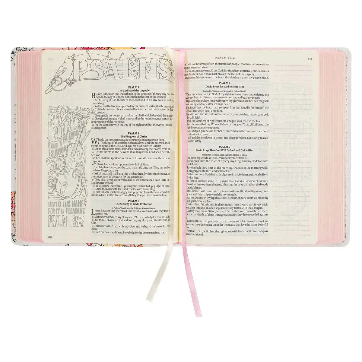 Pearlized White Faux Leather KJV My Creative Bible