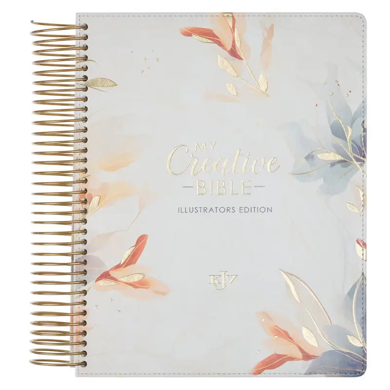 Pearlized White Floral Faux Leather My Creative Bible Illustrators Edition Main image