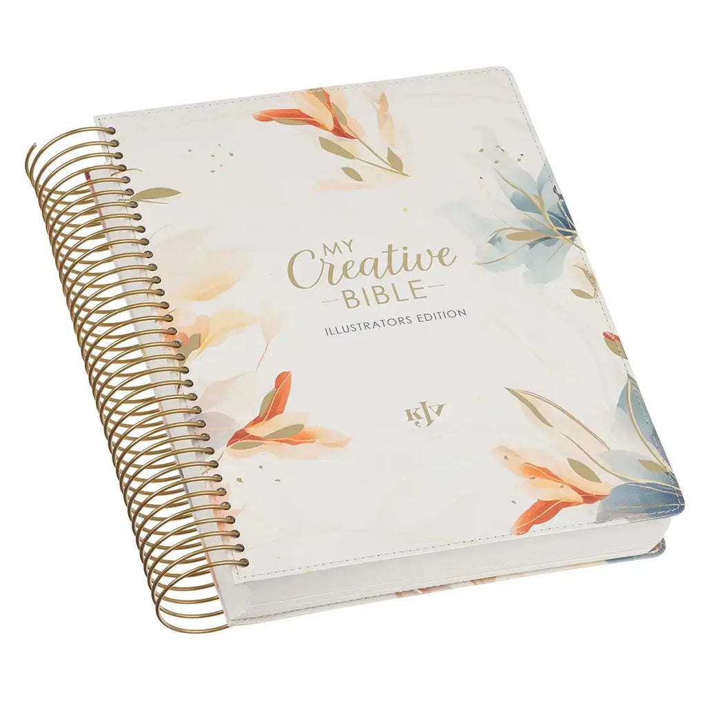 Pearlized White Floral Faux Leather My Creative Bible Illustrators Edition