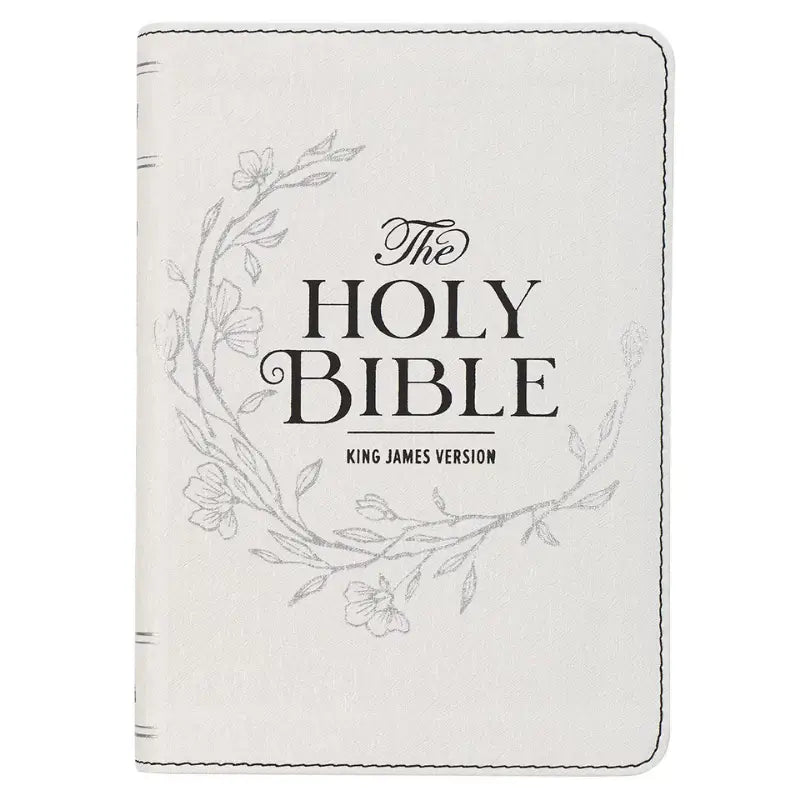 Pearlized White Large Print Compact King James Version Bible Main image