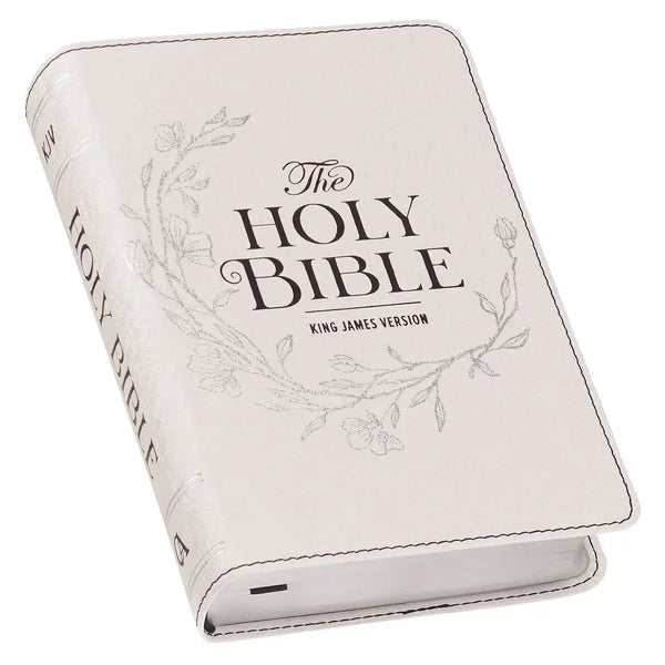 Pearlized White Large Print Compact King James Version Bible