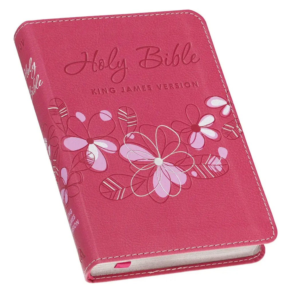 Pink Faux Leather Compact King James Version Bible