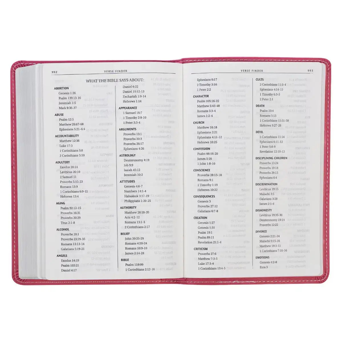 Pink Faux Leather Compact King James Version Bible