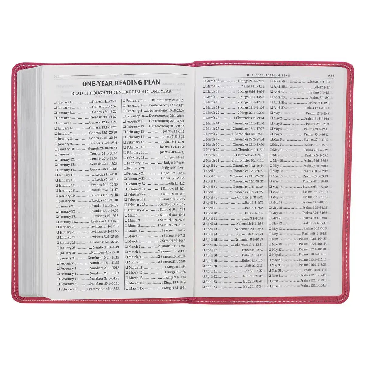 Pink Faux Leather Compact King James Version Bible