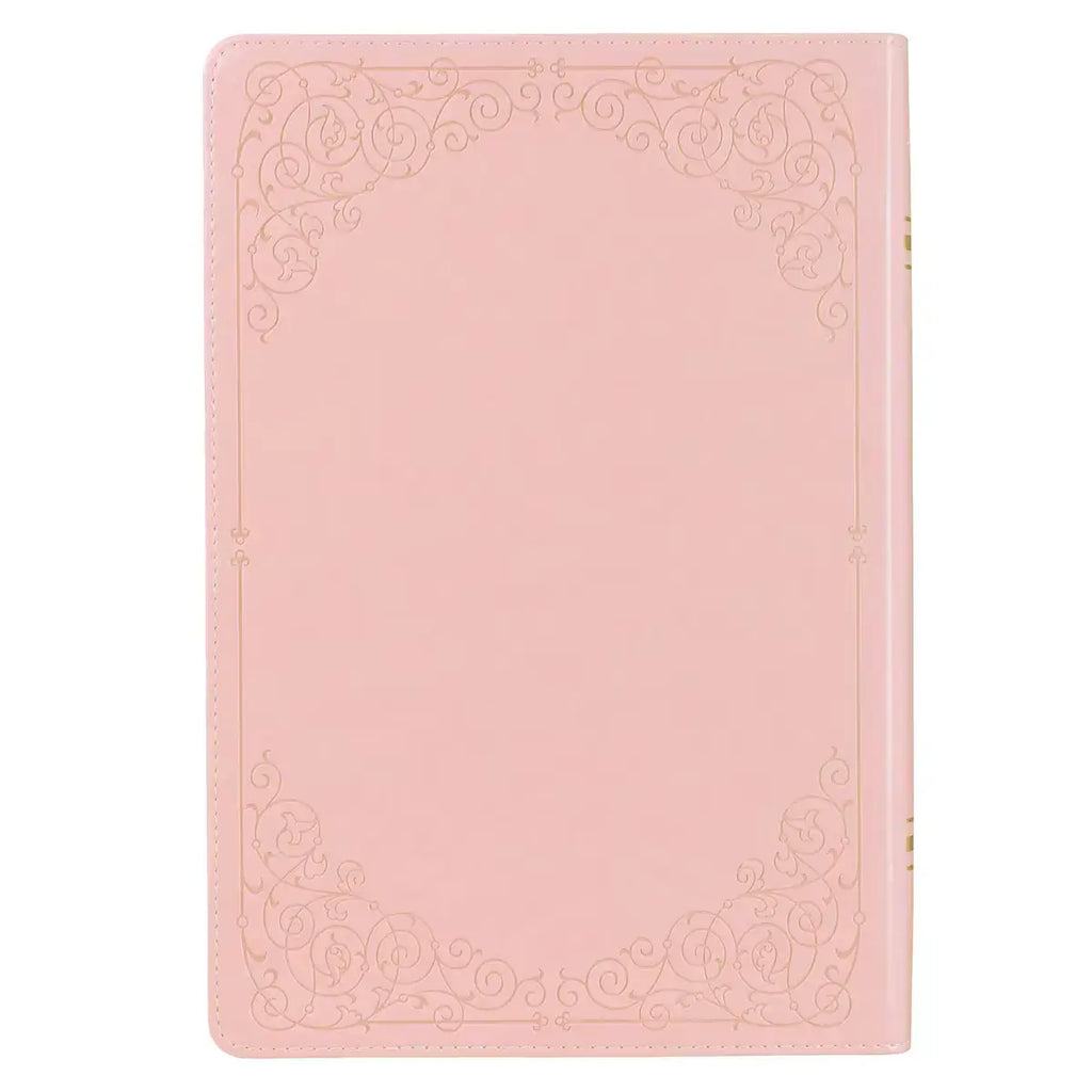 Pink Faux Leather Giant Print Full-size King James Version Bible with Thumb-index