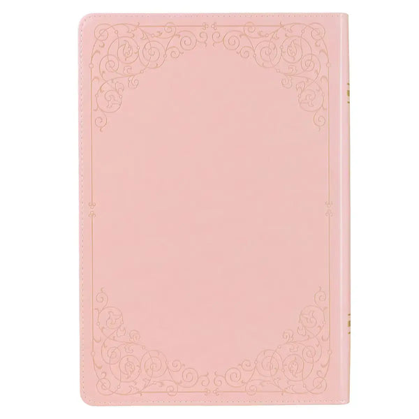 Pink Faux Leather Giant Print Full-size King James Version Bible with Thumb-index