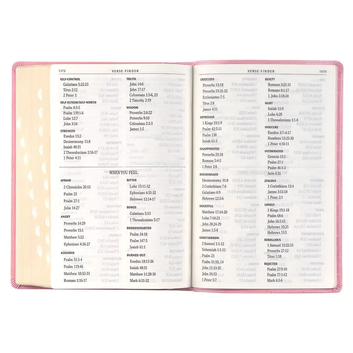 Pink Faux Leather Giant Print Full-size King James Version Bible with Thumb-index