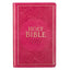 Pink Faux Leather King James Version Deluxe Gift Bible with Thumb Index