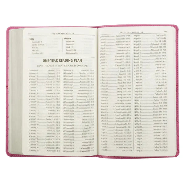 Pink Faux Leather King James Version Gift Edition Bible