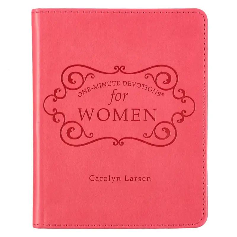 One-Minute Devotions for Women Pink Faux Leather Devotional Main image