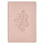 Pink Floral Faux Leather Large Print Thinline King James Version Bible with Thumb Index