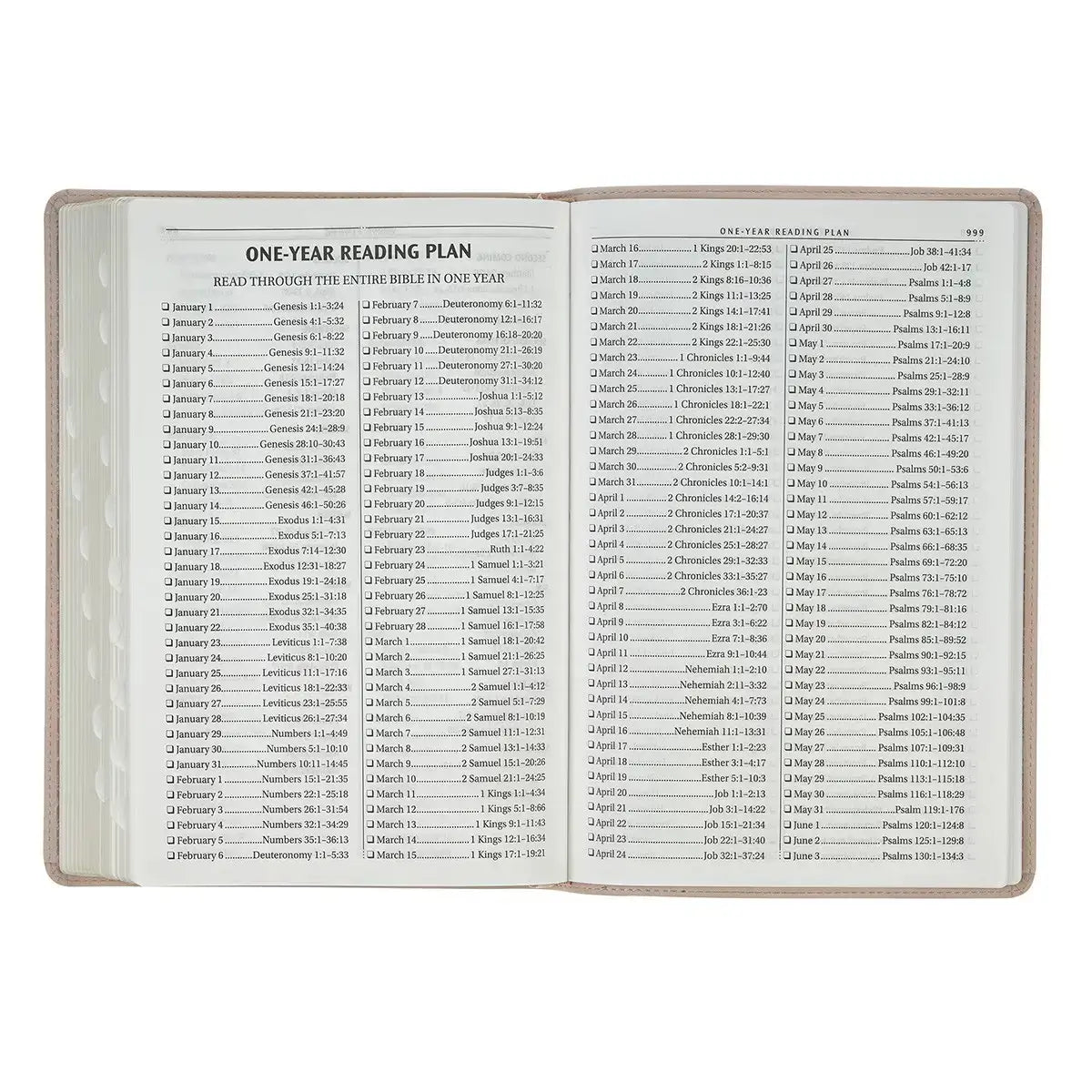 Pink Floral Faux Leather Large Print Thinline King James Version Bible with Thumb Index
