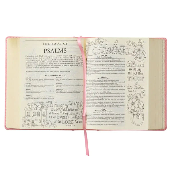Pink Hardcover Faux Leather KJV My Promise Bible