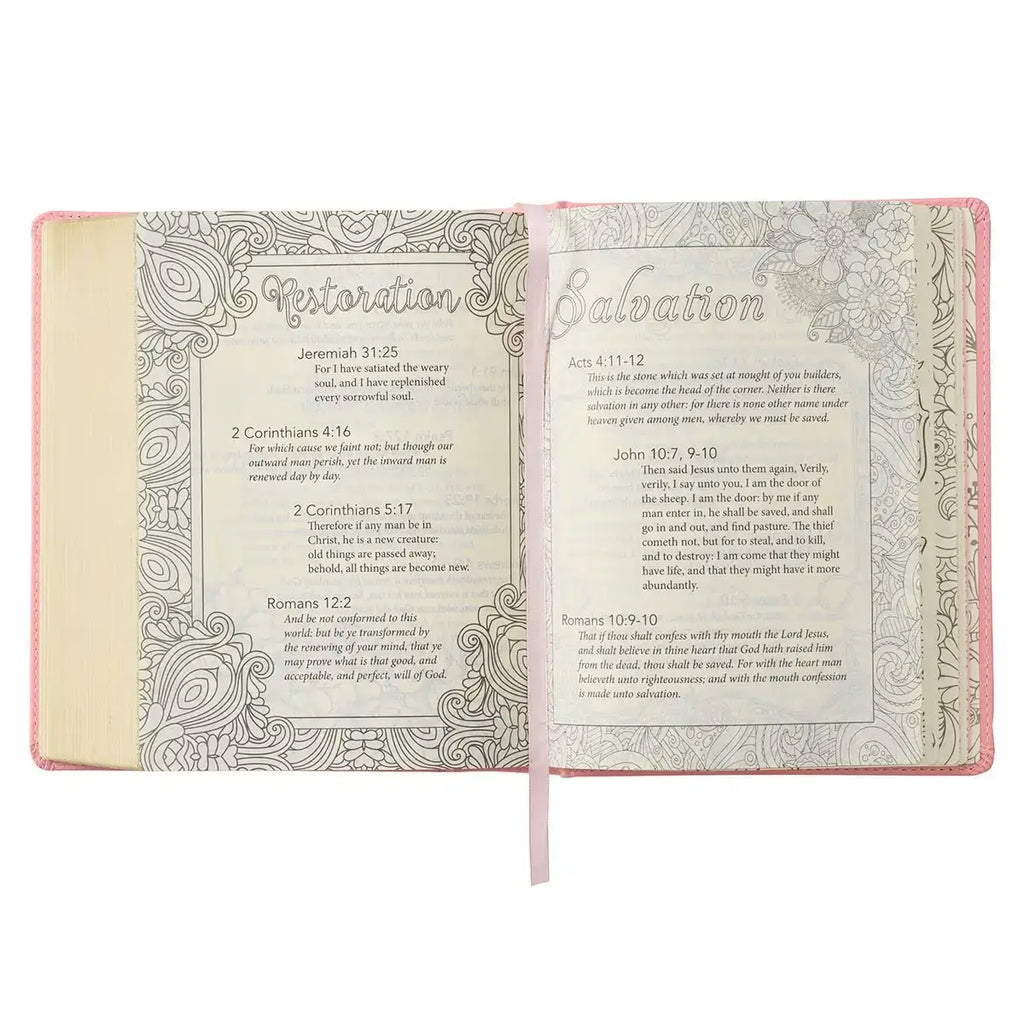 Pink Hardcover Faux Leather KJV My Promise Bible