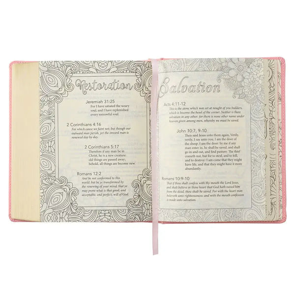 Pink Hardcover Faux Leather KJV My Promise Bible