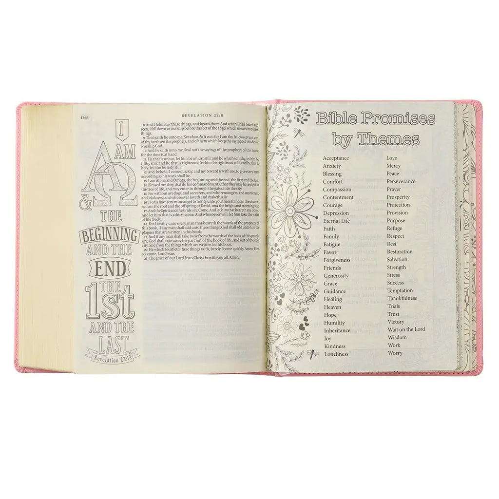 Pink Hardcover Faux Leather KJV My Promise Bible