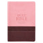 Pink & Brown Large Print Faux Leather Thinline King James Version Bible