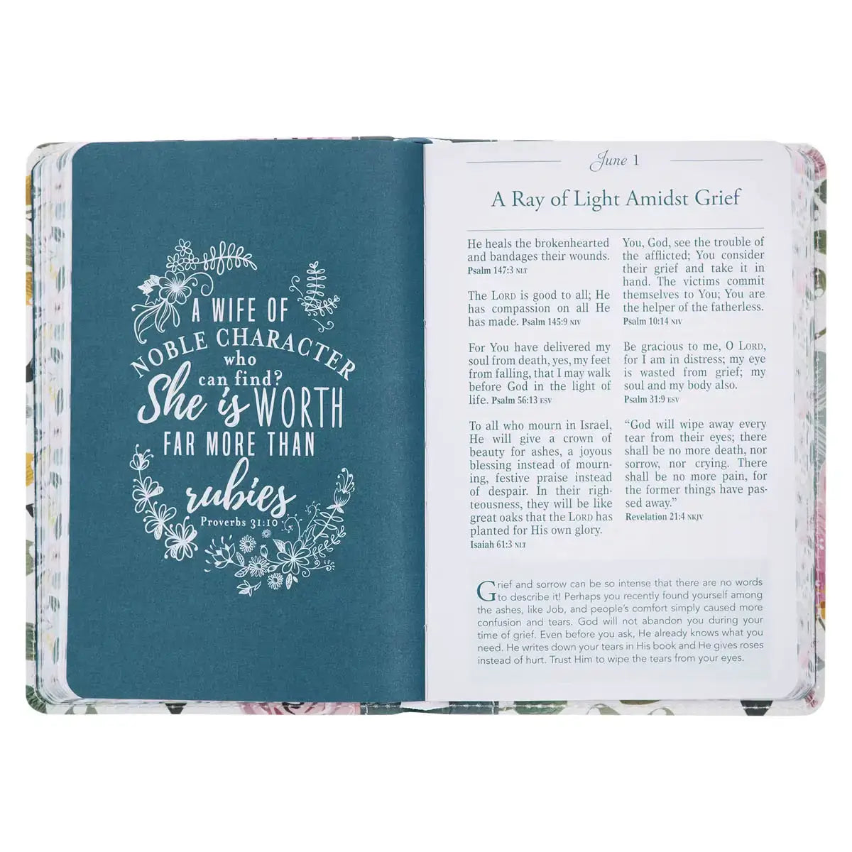 Pocket Bible Devotional for Women Green Paperback Edition
