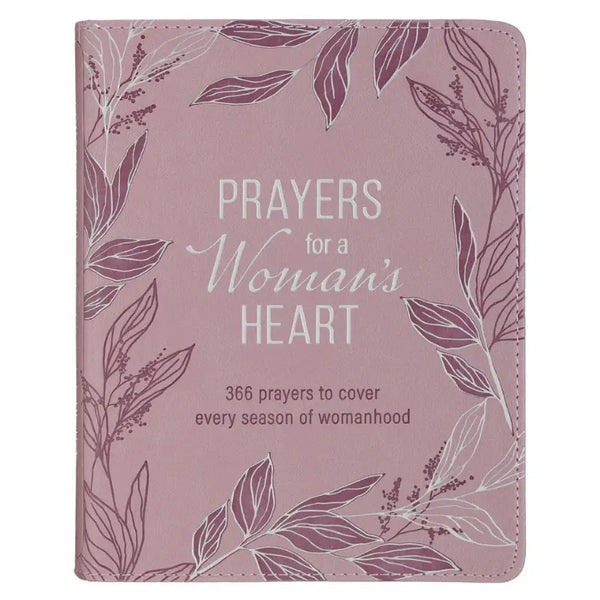Prayers for a Woman's Heart Dusty Pink Faux Leather Devotional