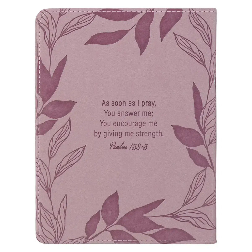 Prayers for a Woman's Heart Dusty Pink Faux Leather Devotional