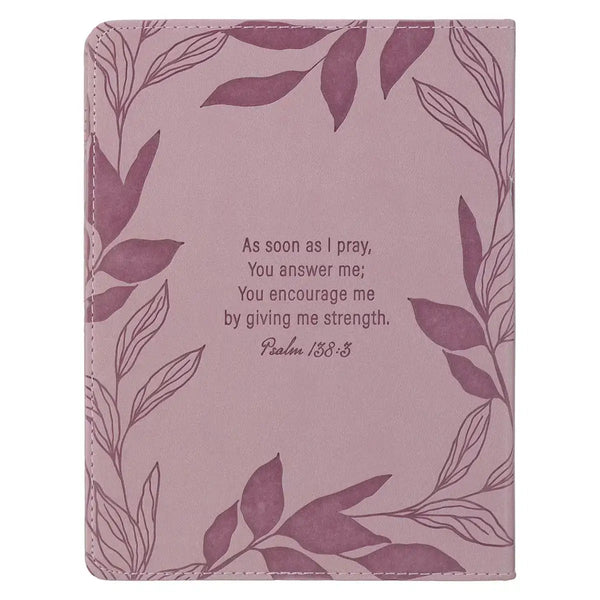 Prayers for a Woman's Heart Dusty Pink Faux Leather Devotional