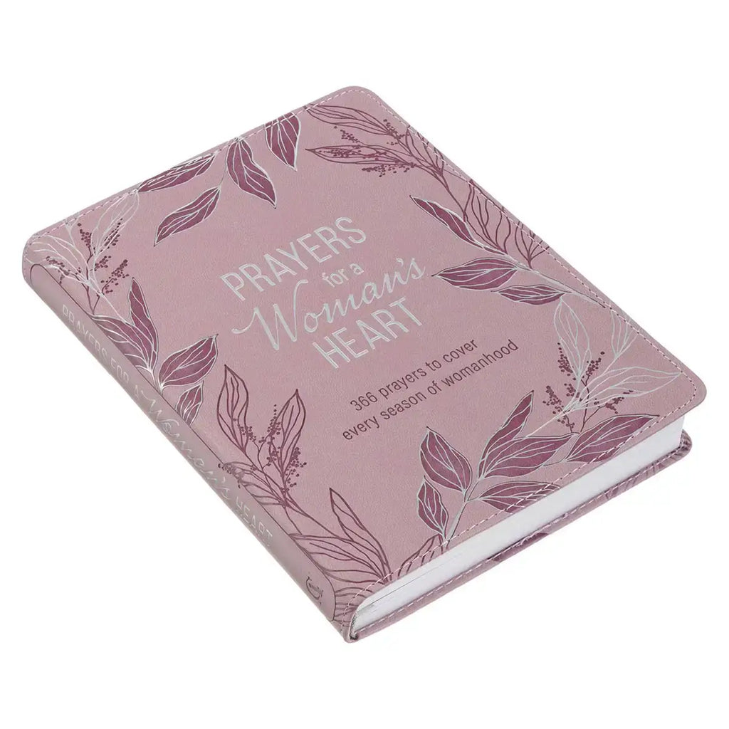 Prayers for a Woman's Heart Dusty Pink Faux Leather Devotional
