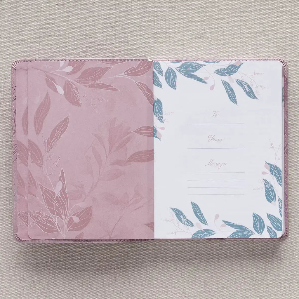 Prayers for a Woman's Heart Dusty Pink Faux Leather Devotional