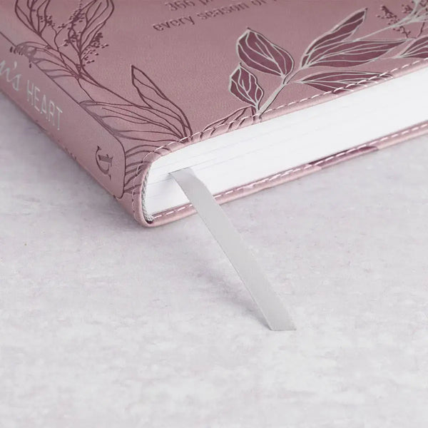 Prayers for a Woman's Heart Dusty Pink Faux Leather Devotional
