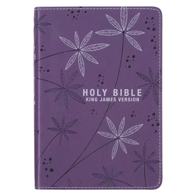 Purple Faux Leather Compact King James Version Bible Main image