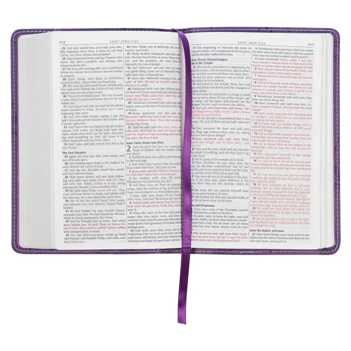Purple Faux Leather Compact King James Version Bible