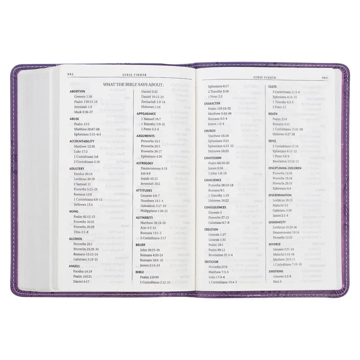 Purple Faux Leather Compact King James Version Bible