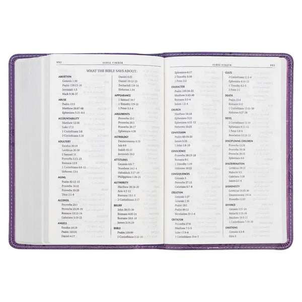 Purple Faux Leather Compact King James Version Bible