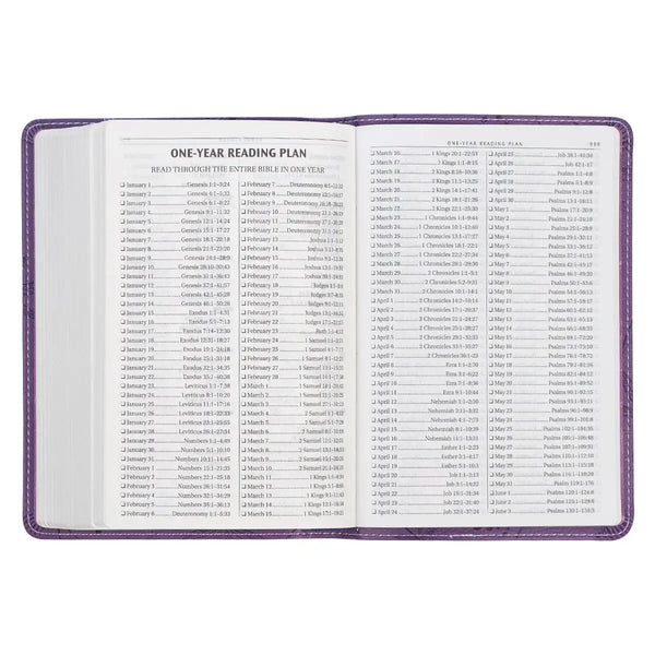 Purple Faux Leather Compact King James Version Bible