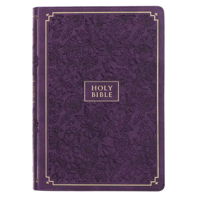 Purple Faux Leather Giant Print Full-Size King James Version Bible with Thumb Index Main image