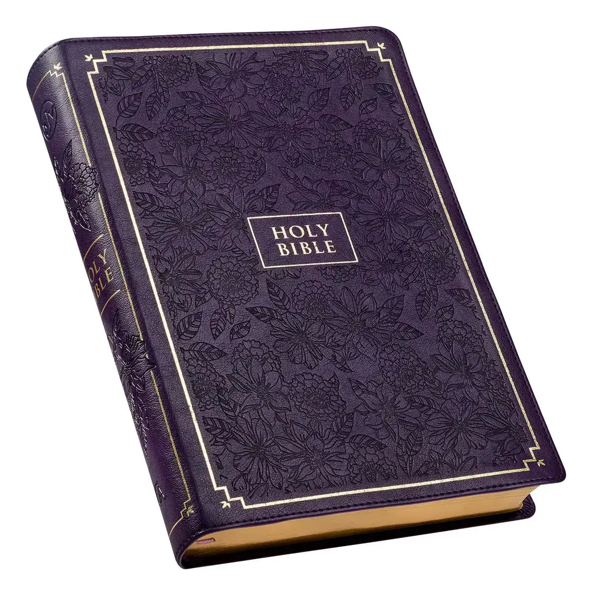 Purple Faux Leather Giant Print Full-Size King James Version Bible with Thumb Index