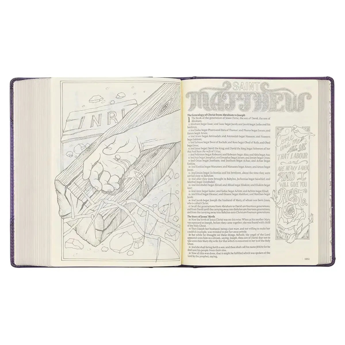Purple Faux Leather Hardcover KJV My Creative Bible