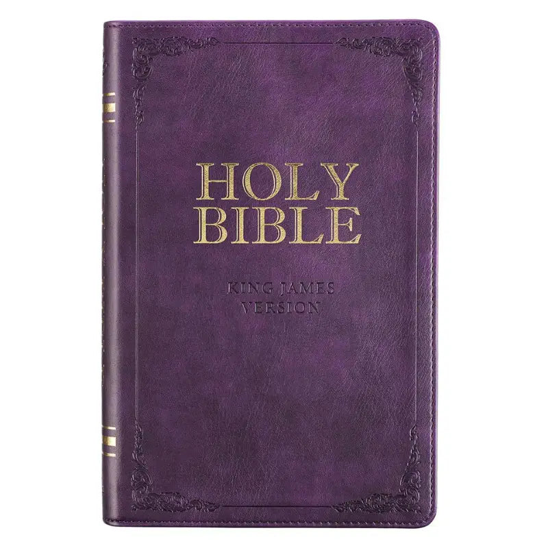 Purple Faux Leather King James Version Deluxe Gift Bible with Thumb Index Main image